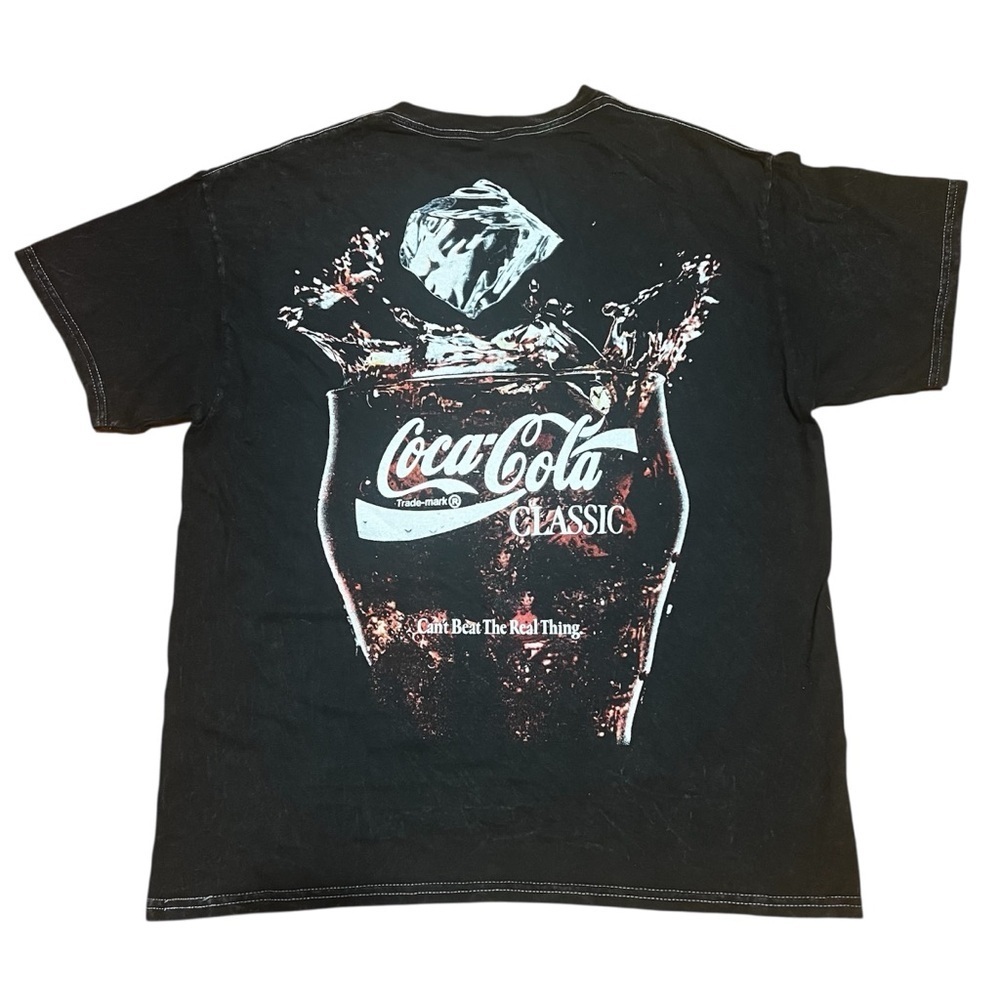 Coca-Cola Licensed 80s Retro Acid Washed T-Shirt Size Large Unisex Streetwear